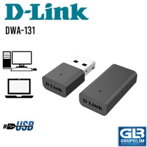 ADAPTADOR DE RED INALAMBRICO USB DWA-131 D-LINK TIPO NANO WIRELESS N