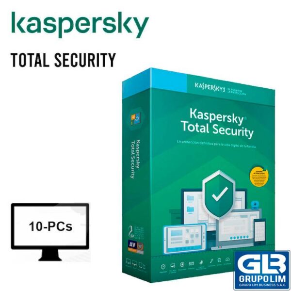 ANTIVIRUS KASPERSKY TOTAL SECURITY | 10 PCS | 12 MESES