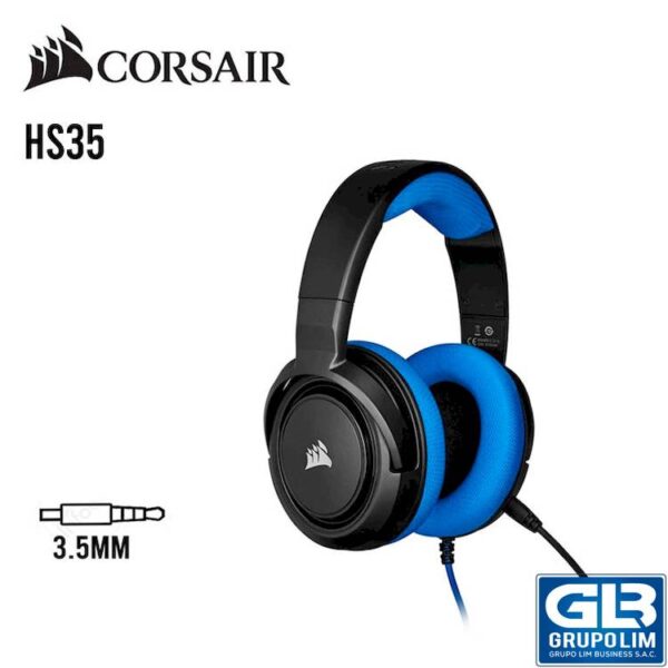 AUDIFONO GAMING CORSAIR HS35 (CA-9011196-NA) BLUE
