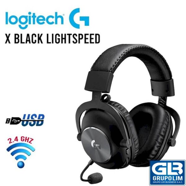 AUDIFONO LOGITECH G PRO X BLACK LIGHTSPEED | WIRELESS (981-000906)