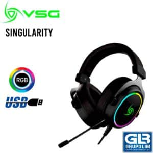 AUDIFONO VSG SINGULARITY 7.1 PARA PC RGB BLACK