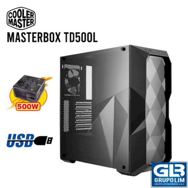 CASE COOLER MASTER MASTERBOX TD500L C-FUENTE 500W (MCB-D500L-KANA50-S00)