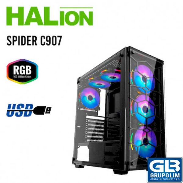CASE GAMER HALION SPIDER (C907) GAMING | LED-RGB