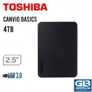 DISCO DURO EXTERNO TOSHIBA 4TB (HDTB440XK3CA) CANVIO BASICS NEGRO