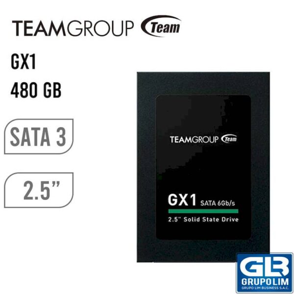 DISCO SOLIDO TEAMGROUP GX1 480GB (T253X1480G0C101) NEGRO