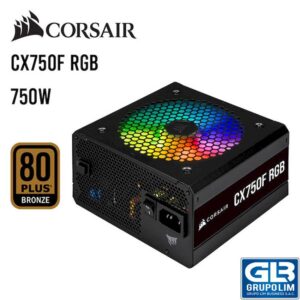 FUENTE DE PODER CORSAIR CX750F RGB 80 PLUS BRONZE MODULAR 750W (CP-9020218-NA)