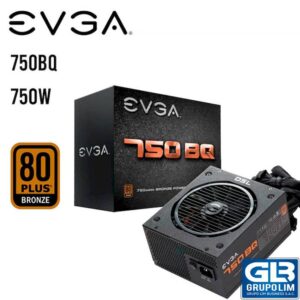 FUENTE DE PODER EVGA 750BQ (110-BQ-0750-V1) 750W BRONZE | SEMI-MODULAR