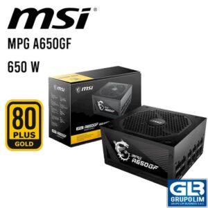 FUENTE DE PODER MSI MPG A650GF 650W 80 PLUS GOLD FULL MODULAR ATX (306-7ZP0A12-CE0)