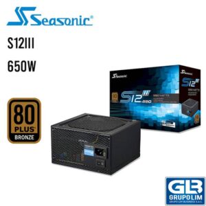 FUENTE DE PODER SEASONIC S12III (SSR-650GB3) 650W | BRONZE