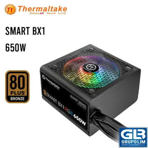 FUENTE DE PODER THERMALTAKE SMART BX1 (PS-SPR-0650NHFABU-1) 650W | BRONZE | LED- RGB