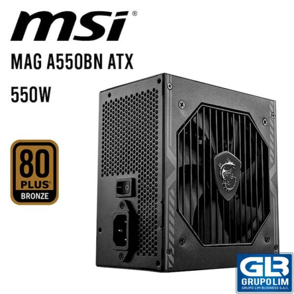 FUENTE MSI  MAG A550BN ATX 550W 80 PLUS BRONCE (306-7ZP2A12-CE0)