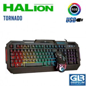 KIT HALION TORNADO GAMING  (HA-818C) | TECLADO + MOUSE | LED-RGB