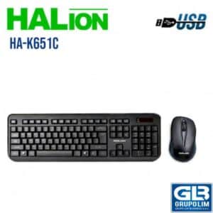 KIT TECLADO Y MOUSE  HALION HA-K651C | USB