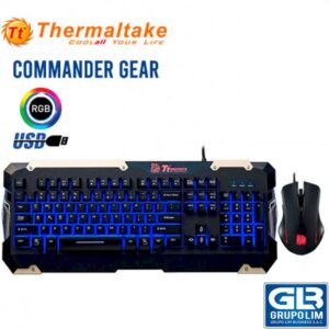 KIT THERMALTAKE COMMANDER GEAR (KB-CMC-PLBLSP-01) GAMING | TECLADO + MOUSE | LED-BLUE