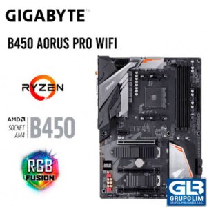 MAINBOARD GIGABYTE B450 AORUS PRO WIFI ( B450 AORUS PRO WIFI ) AM4 | LED-RGB