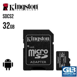MEMORIA MICRO SD HC KINGSTON 32GB (SDCS2/32GB) C/ ADAPTADOR SD