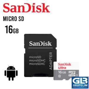 MEMORIA MICRO SD XC SANDISK 16GB (SDSQUNS-016G-GN3MA) C/ADAPTADOR