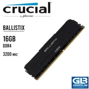 MEMORIA RAM CRUCIAL BALLISTIX DDR4 16GB/3200 (BL16G32C16U4B.M16FE1) NEGRO