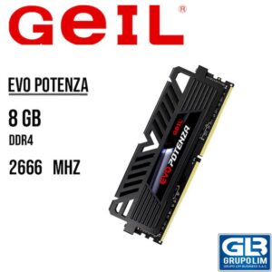 MEMORIA RAM GEIL EVO POTENZA DDR4 8GB 2666 ( GAPB48GB2666C19SC ) NEGRO