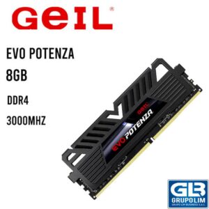 MEMORIA RAM GEIL EVO POTENZA DDR4 8GB 3000 MHZ NEGRO (GAPB48GB3000C16ASC)