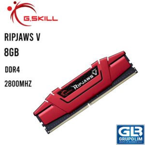 MEMORIA RAM G.SKILL RIPJAWS V DDR4 8GB 2800 MHZ ROJO (F4-2800C17S-8GVR)