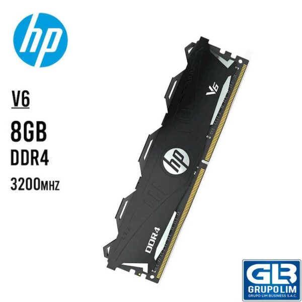 MEMORIA RAM HP V6 8GB DDR4 3200MHZ BLACK 7EH67AA-ABM