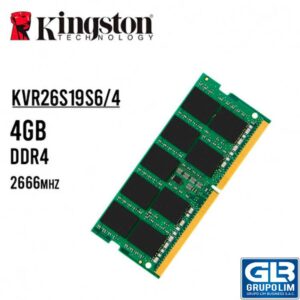 MEMORIA SODIMM KINGSTON 4GB DDR4 2666MHZ (KVR26S19S6/4)