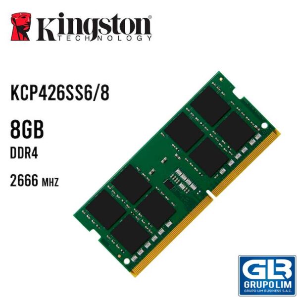 MEMORIA SODIMM KINGSTON KCP426SS6/8 8GB DDR4 2666 MHZ
