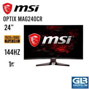 MONITOR GAMER MSI 24"FHD (OPTIX MAG240CR) 1MS 144HZ CURVO | DVI | HDMI | DI