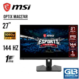 MONITOR GAMER MSI OPTIX MAG274R 27 FHD 1MS 144HZ (9S6-3CA7BA-022)