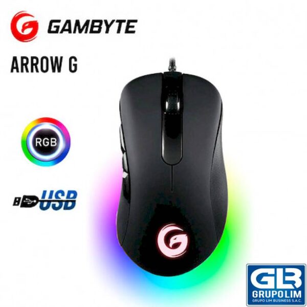 MOUSE GAMBYTE ARROW G (GI-ARROWG) GAMING | LED-RGB