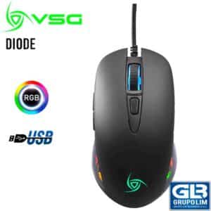 MOUSE GAMER VSG DIODE 4800 DPI RGB BLACK (VG-M627)