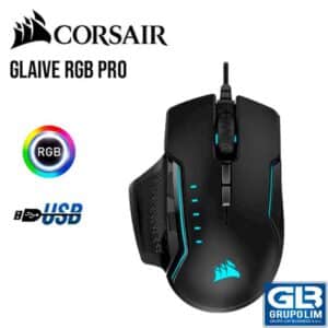 MOUSE GAMING CORSAIR GLAIVE RGB PRO BLACK 18K (CH-9302211-NA)