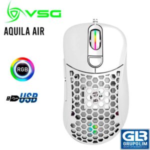 MOUSE GAMING VSG AQUILA AIR | 16000 DPI | SENSOR OPTICO | BLANCO BRILLANTE (VG-M550-WHT-GLO)