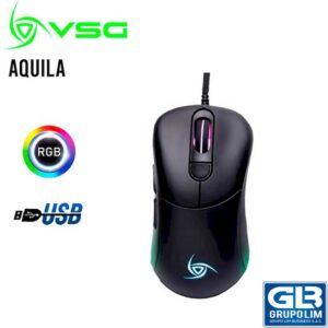 MOUSE GAMING VSG AQUILA | PMW3360 | 12000DPI | 7D | RGB | DRIVER 1.8M (VG-M717)
