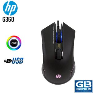 MOUSE HP G360 BLACK (7QV33AA-ABM) GAMING | RGB