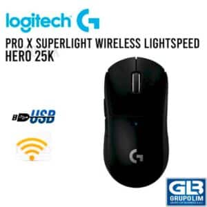 MOUSE LOGITECH G PRO X SUPERLIGHT WIRELESS LIGHTSPEED HERO 25K (910-005878) GAMING BLACK