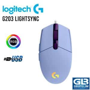 MOUSE LOGITECH G203 LIGHTSYNC (910-005851) 8000 DPI | LILA | GAMING | LED-RGB