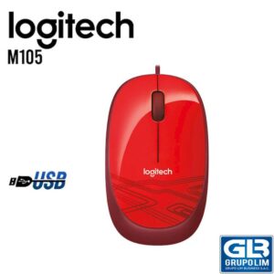 MOUSE LOGITECH M105 | RED | CABLE