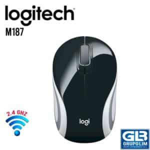 MOUSE LOGITECH M187 MINI WIRELESS REFRESH BLACK (910-005459)