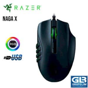 MOUSE RAZER NAGA X MMO (RZ01-03590100-R3U1) ERGONOMIC 18K DPI 16 BOTONES CHROMA BLACK