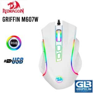 MOUSE REDRAGON GRIFFIN M607W WHITE | RGB | 7200 DPI