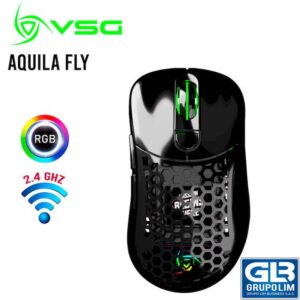 MOUSE VSG AQUILA FLY NEGRO BRILLANTE (VG-WM551-BLK-GLO) GAMING | 16000 DPI | SENSOR OPTICO