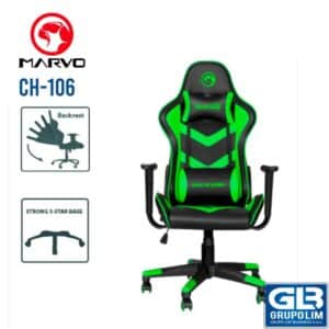 SILLA GAMER MARVO SCORPION (CH-106) NEGRO/VERDE