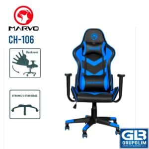 SILLA GAMER MARVO SCORPION (CH-106) NEGRO/ZUL