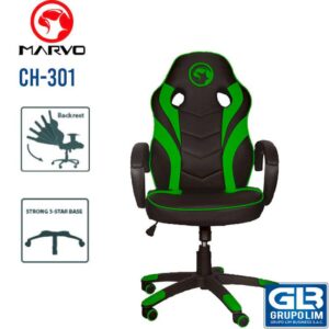 SILLA GAMER MARVO SCORPION (CH-301) NEGRO/VERDE