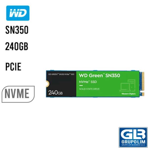 SOLIDO SSD M.2 WESTERN DIGITAL SN350 240GB (WDS240G2G0C) VERDE