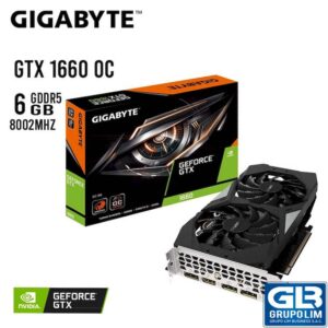 TARJETA DE VIDEO GIGABYTE GTX 1660 OC 6GB GDDR5 (GV-N1660OC-6GD) 192 BIT