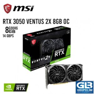 TARJETA DE VIDEO MSI GEFORCE NVIDIA RTX 3050 VENTUS 2X 8GB OC GDDR6 912-V397-418