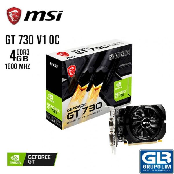 TARJETA DE VIDEO MSI GT730 V1 OC 4GB DDR3 N730K-4GD3-OCV1